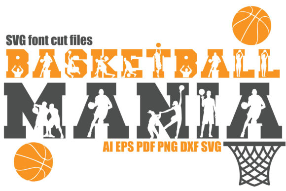 Basketball Mania: A Dynamic Graphics Asset for Crafts and Branding