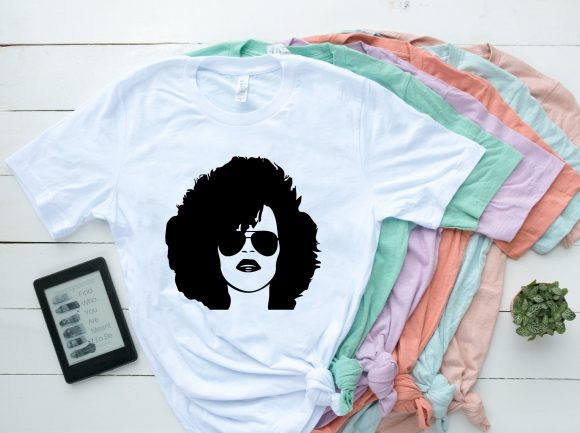 Black Woman Natural Hair Afro Gifted Graphics & Illustrations