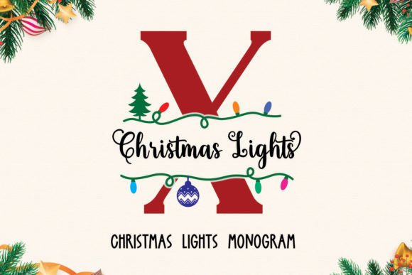 Christmas Lights Monogram: A Festive Font Freebies Review for Local Brands