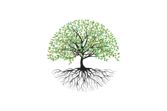 Feminine Tree Logo with Circular Shape Graphics and Illustrations
