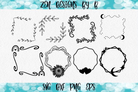 Hand Drawn Frames Bundle: A Review for Graphics and Crafts