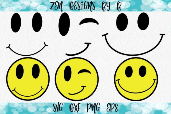 Hand Drawn Happy Faces Graphics for Illustrations