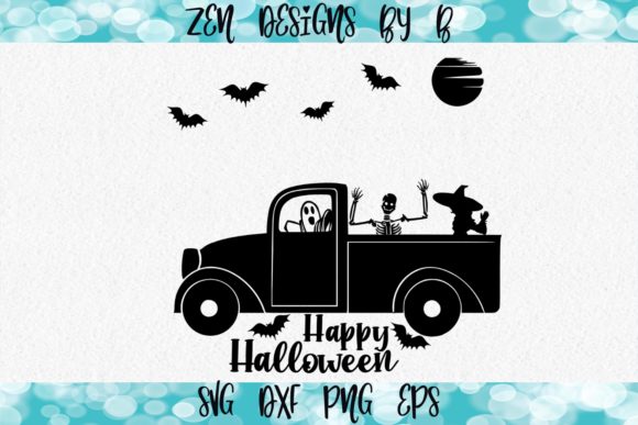 Happy Halloween Vintage Truck: A Graphic Design Review for Crafts & Graphics