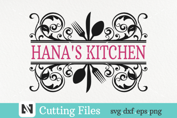 Kitchen Monogram Graphics for Crafts & Branding