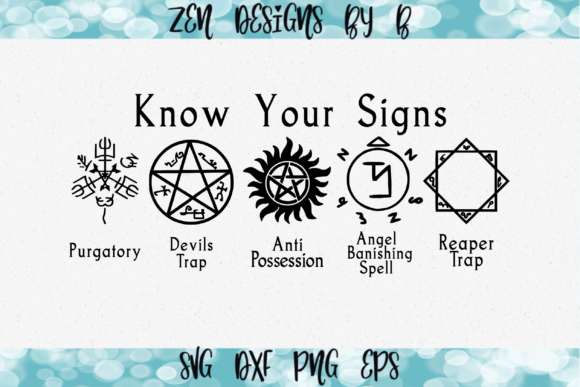 Know Your Signs Supernatural Graphics for Crafts and Content