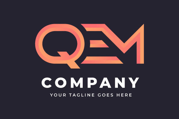 Letter QEM Logo Template Review for Modern Graphics and Logos