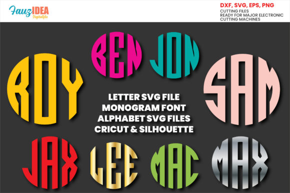 Monogram Font Alphabets Letters Svg: Graphics & Crafts for Real Brands