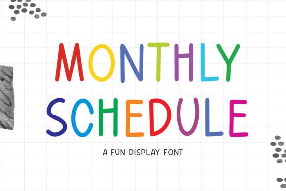 Monthly Schedule Fonts: A Freebie Review for Real Brands