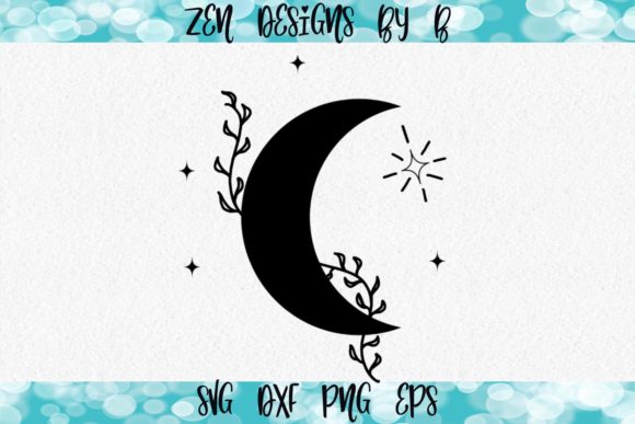 Moon with Vines Hand Drawn: Graphics & Illustrations Review