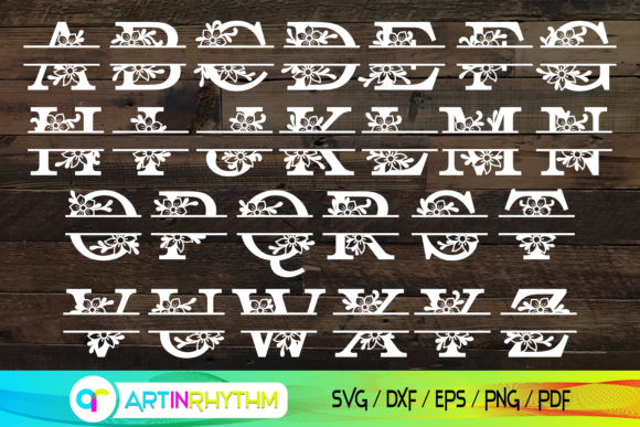 Split Letter Monogram Svg Bundle: Graphics for Crafts & Branding