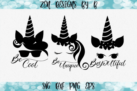 Unicorn Faces Bundle: A Creative Graphics Asset for Crafts
