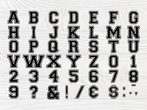 Varsity Font College Font for Graphics and Crafts