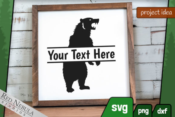 Woodland Bear Split Monogram: A Versatile Graphics & Crafts Asset
