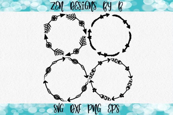 Wreath Frame Bundle: Graphics for Crafts & Local Branding